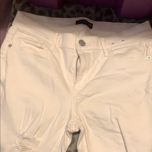 White skinny jeans size 8